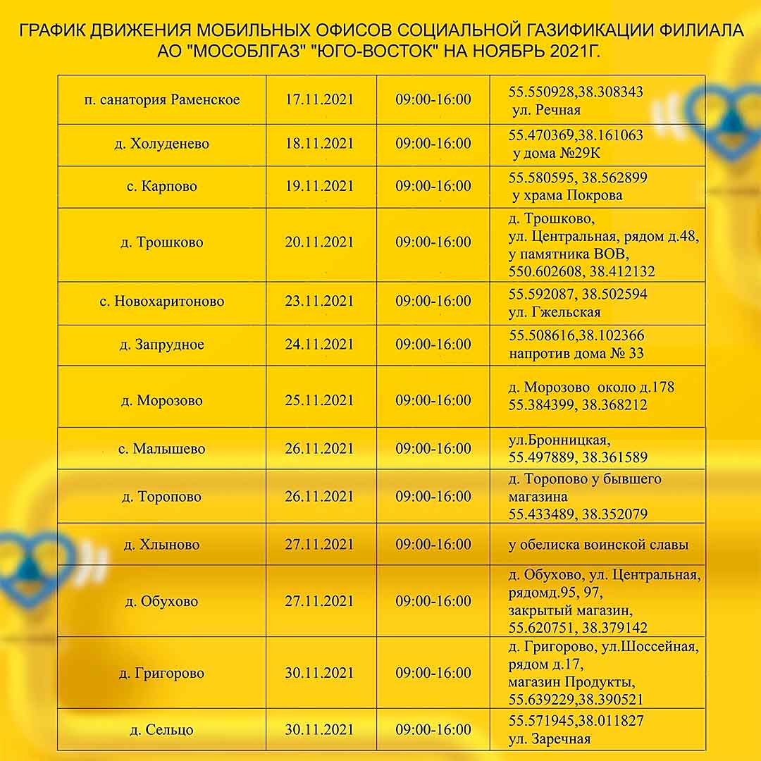 grafik mobil ofisov socgaz