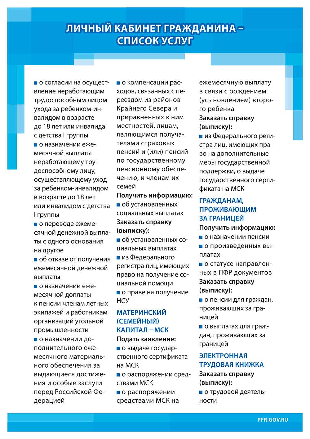 ЭЛЕКТРОННЫЕ СЕРВИСЫ ПФР 4 1